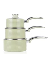 Swan 5 Piece Green Retro Pan Set - Image 3 of 5