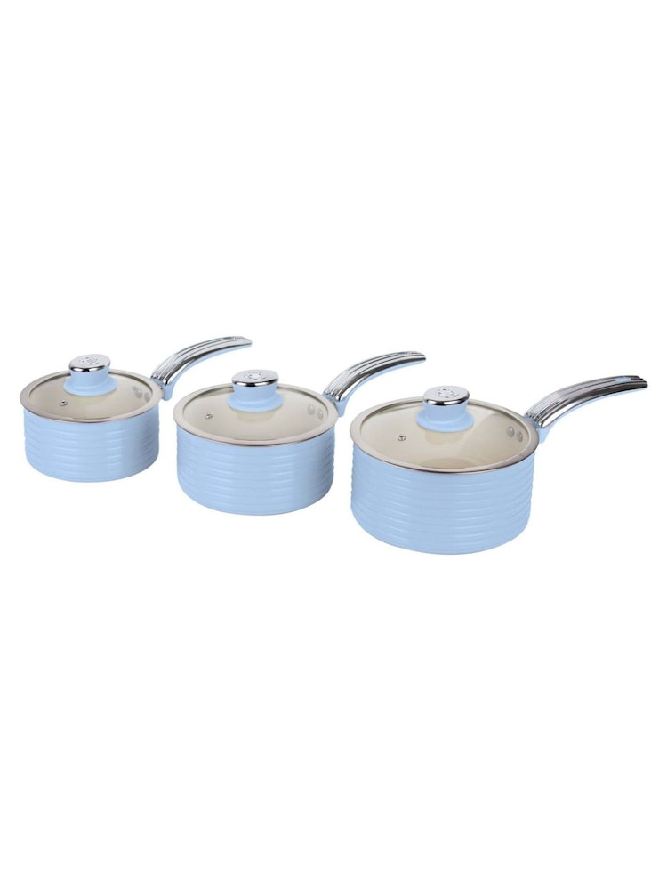 Swan 5 Piece Grey Retro Pan Set - Image 2 of 6