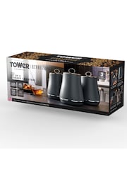 Tower Set of 3 Grey Renaissance Storage Canisters - Image 11 of 11