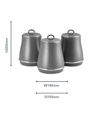 Tower Set of 3 Grey Renaissance Storage Canisters - Image 9 of 11