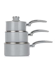 Swan 3 Piece Green Retro Saucepan Set - Image 4 of 9