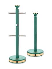 Tower Jade Green and Champagne Gold Cavaletto Mug Tree and Towel Pole Set - Image 1 of 9