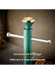 Tower Jade Green and Champagne Gold Cavaletto Mug Tree and Towel Pole Set - Image 3 of 9