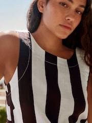 Brown/Cream Stripe Vest Top - Image 3 of 7