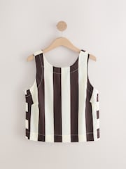 Brown/Cream Stripe Vest Top - Image 5 of 7
