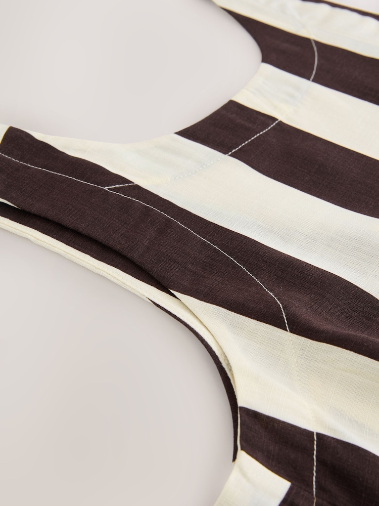 Marron/Cream Rayure - Haut de dbardeur - Image 6 of 7