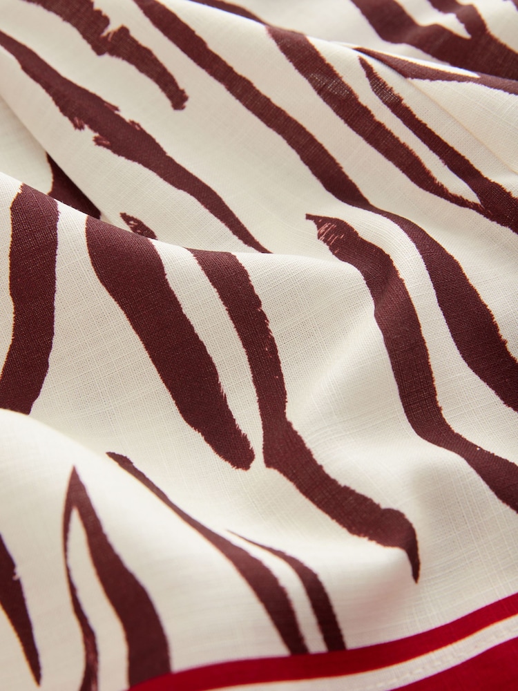 Creme, Zebra-Print - Shorts mit Bindegürtel - Image 7 of 7