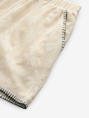 Cream Crochet Shorts With Embroidery - Image 7 of 8