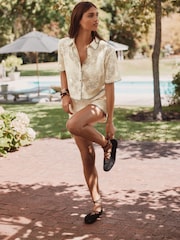 Cream Crochet Shirt with Embroidery - Image 2 of 7