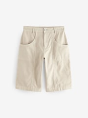 Ecru 100% Cotton Jort Shorts - Image 1 of 1