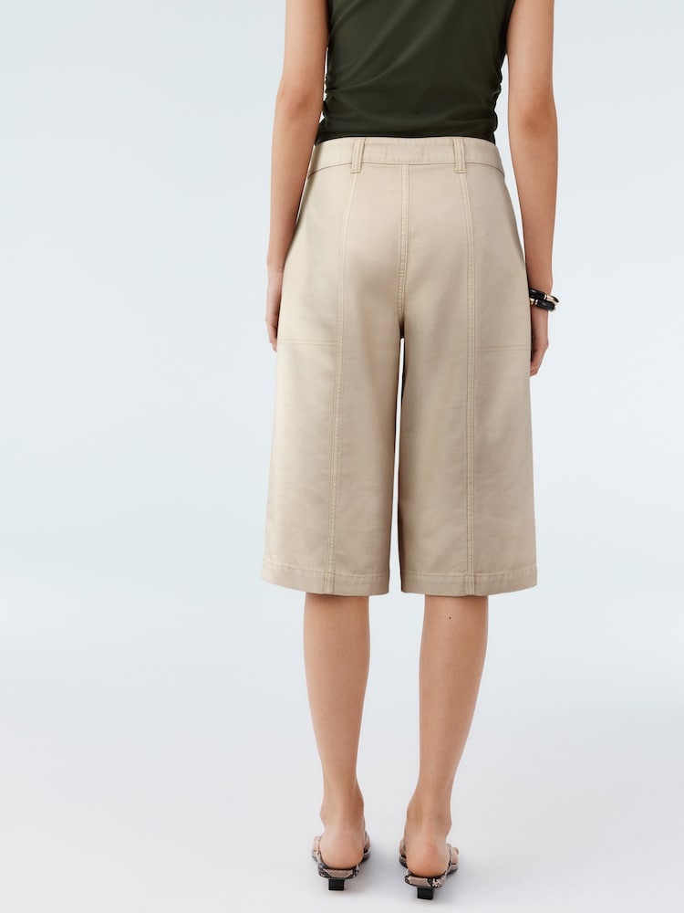 Ecru 100% Cotton Jort Shorts - Image 3 of 7
