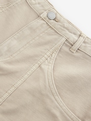 Ecru 100% Cotton Jort Shorts - Image 6 of 7