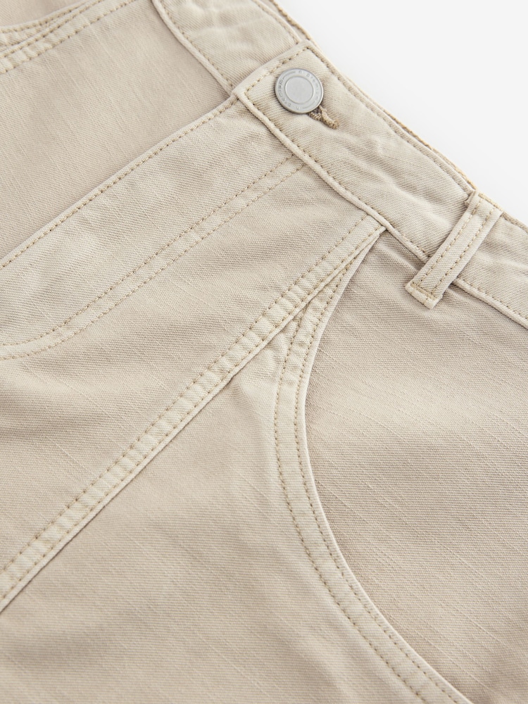 Ecru 100% Cotton Jort Shorts - Image 6 of 7
