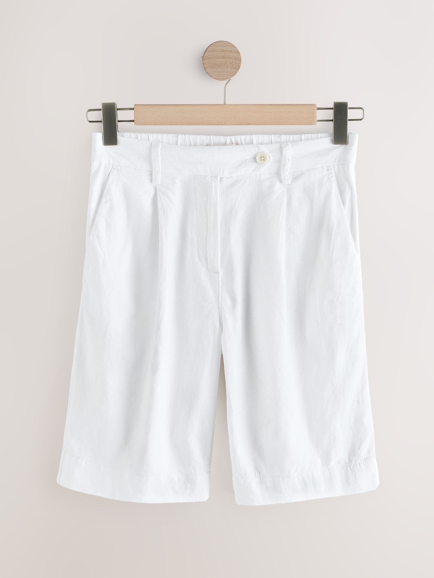 経典ブランド Rich Linen White Buy City USA Next from Shorts Knee その他