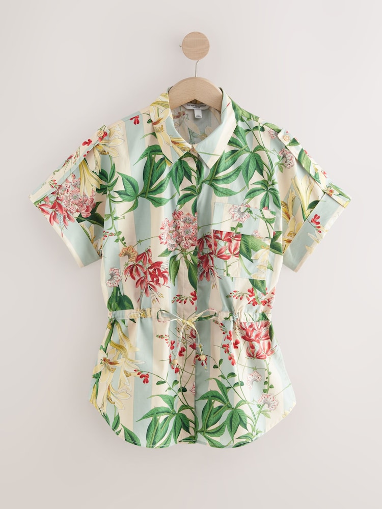 Collection Kew - Floral 100% Cotton Tie Waist Shirt - Image 5 of 7