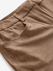 Tan/Brown Faux Suede Barrel Trousers - Image 8 of 8