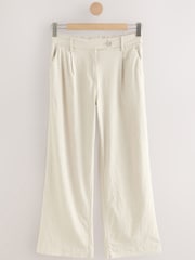 Natural Stay Smart Wide Leg Linen Rich Trousers - Image 6 of 8