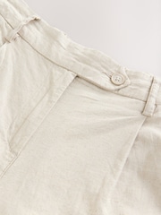 Natural Stay Smart Wide Leg Linen Rich Trousers - Image 7 of 8