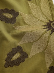 Grün - Wide-Leg-Hose mit Leinen - Image 7 of 8