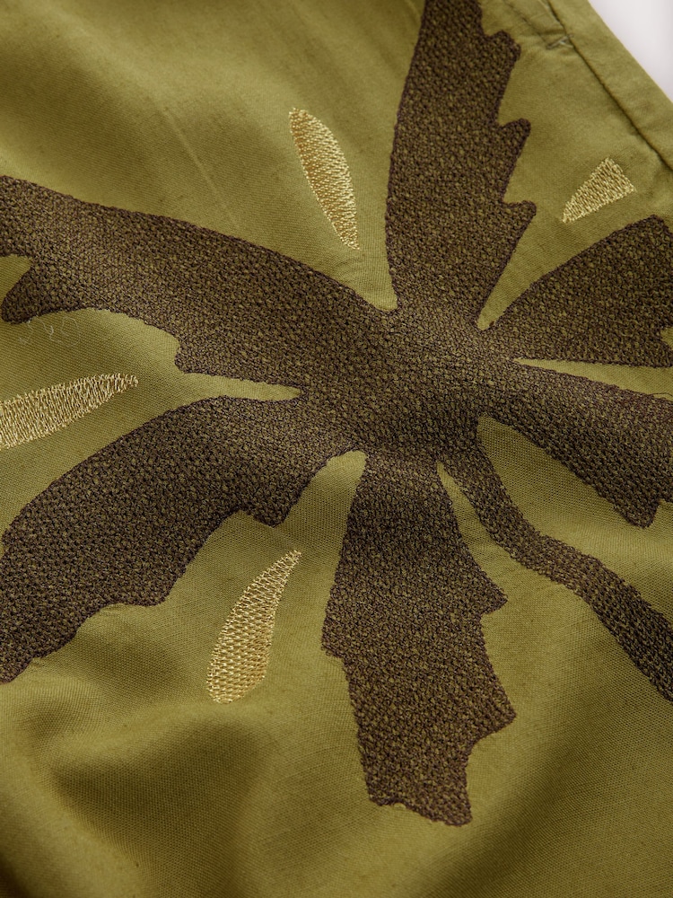 Grün - Wide-Leg-Hose mit Leinen - Image 8 of 8