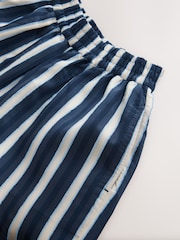 Navy Wide Leg Striped Trousers - Image 7 of 8