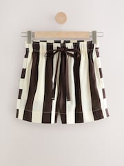 Brown/Cream Stripe Drawstring Shorts - Image 6 of 9