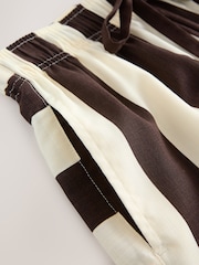 Brown/Cream Stripe Drawstring Shorts - Image 7 of 9