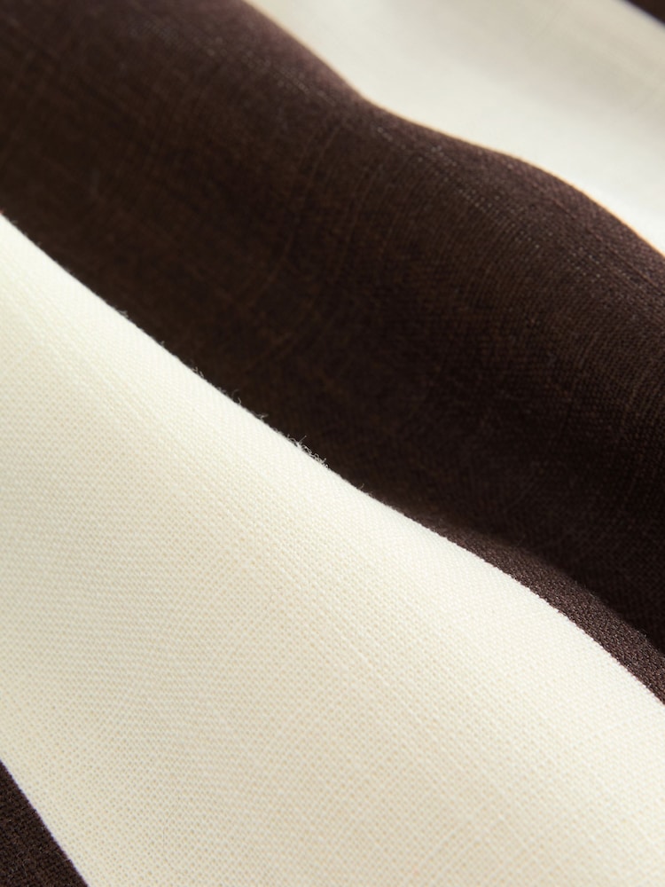 Brown/Cream Stripe Drawstring Shorts - Image 9 of 9