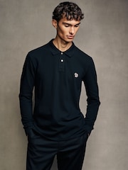 PS Paul Smith Zebra Logo Long Sleeve Polo Shirt - Image 1 of 6
