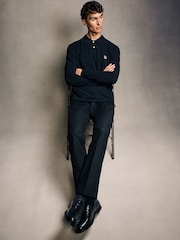 PS Paul Smith Zebra Logo Long Sleeve Polo Shirt - Image 2 of 6