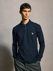 PS Paul Smith Zebra Logo Long Sleeve Polo Shirt - Image 1 of 4