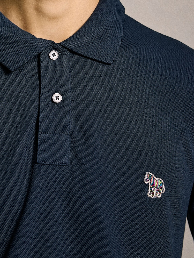 PS Paul Smith Zebra Logo Long Sleeve Polo Shirt - Image 4 of 4