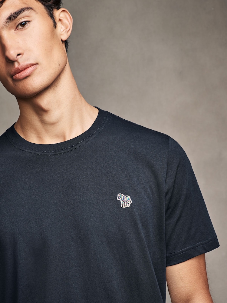 PS Paul Smith Regular-Fit Grey Logo 100% Cotton T-Shirt - Image 5 of 8