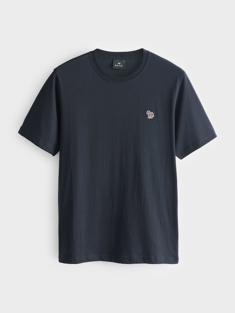 PS Paul Smith Regular-Fit Grey Logo 100% Cotton T-Shirt - Image 6 of 8
