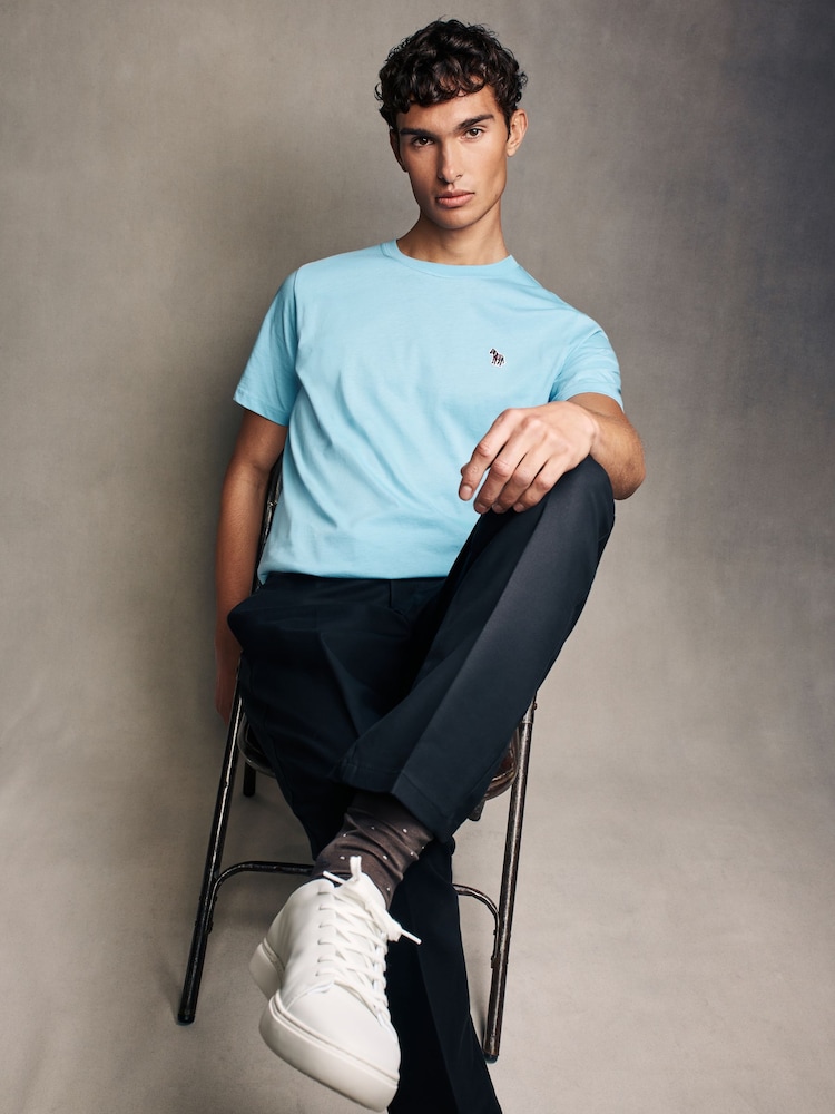 PS Paul Smith Regular-Fit Grey Logo 100% Cotton T-Shirt - Image 3 of 5