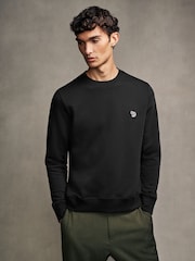 PS Paul Smith Quarter Zip Zebra Print Logo Sweatshirt - Image 1 of 5