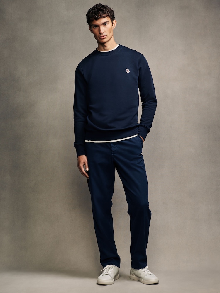 PS Paul Smith Quarter Zip Zebra Print Logo Sweatshirt - Image 2 of 6