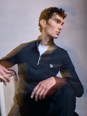 PS Paul Smith Logo Quarter Zip Sweatshirt - Image 2 of 6