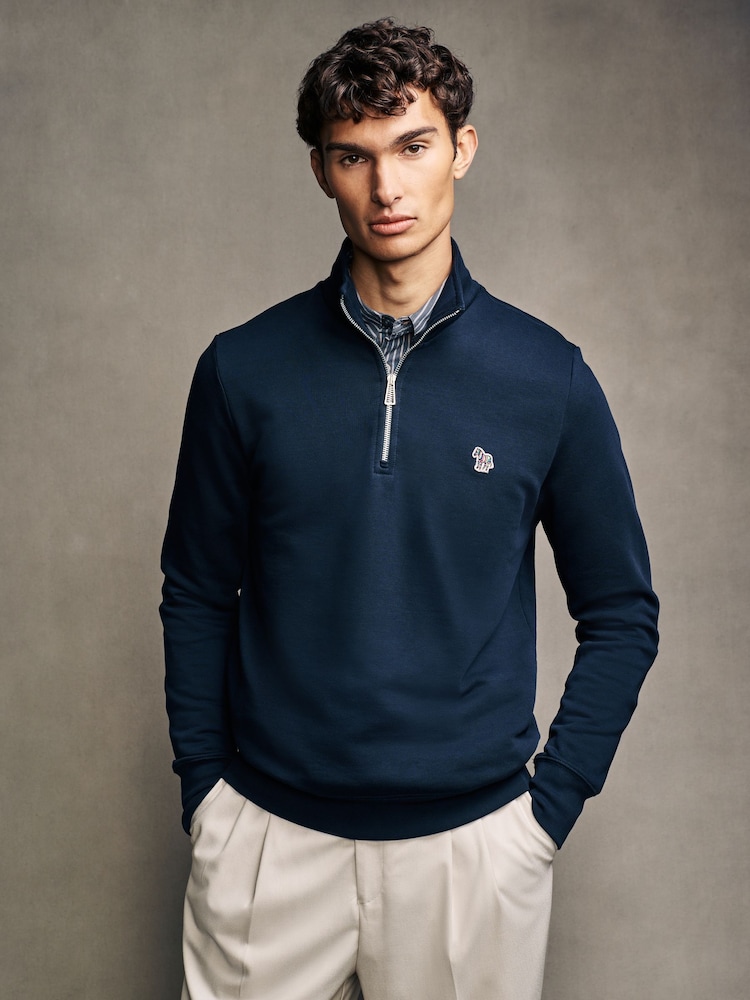 PS Paul Smith Logo Quarter Zip Sweatshirt - Image 1 of 4