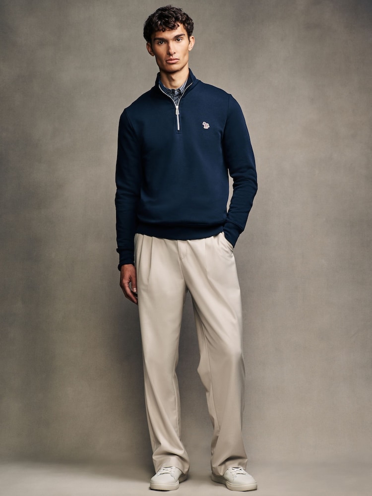 PS Paul Smith Logo Quarter Zip Sweatshirt - Image 2 of 4