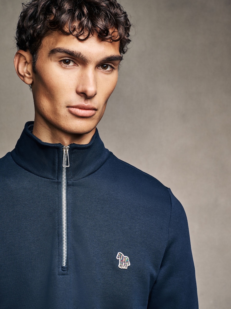 PS Paul Smith Logo Quarter Zip Sweatshirt - Image 4 of 4 PS Paul Smith Logo Quarter Zip Sweatshirt - Image 4 of 4