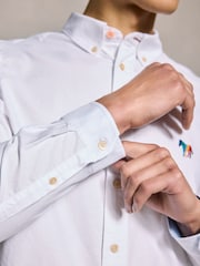 PS Paul Smith Zebra Print Logo Oxford Shirt - Image 4 of 5