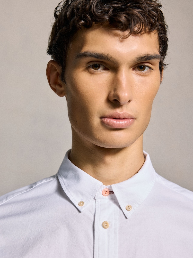 PS Paul Smith Zebra Print Logo Oxford Shirt - Image 5 of 5