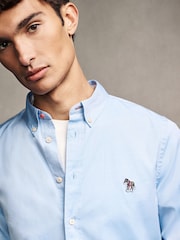 PS Paul Smith Zebra Print Logo Oxford Shirt - Image 4 of 6