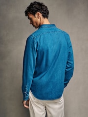 PS Paul Smith Blue Mid Wash Denim Shirt - Image 3 of 6