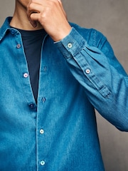 PS Paul Smith Blue Mid Wash Denim Shirt - Image 5 of 6