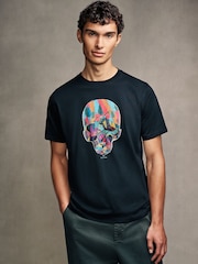 PS Paul Smith 100% Cotton Multi Skull Graphic Print Black T-Shirt - Image 1 of 5