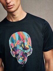 PS Paul Smith 100% Cotton Multi Skull Graphic Print Black T-Shirt - Image 5 of 5