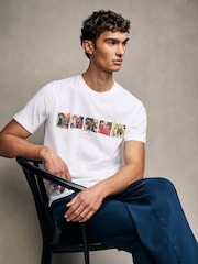 PS Paul Smith Graphic Line Up White T-Shirt - Image 4 of 5