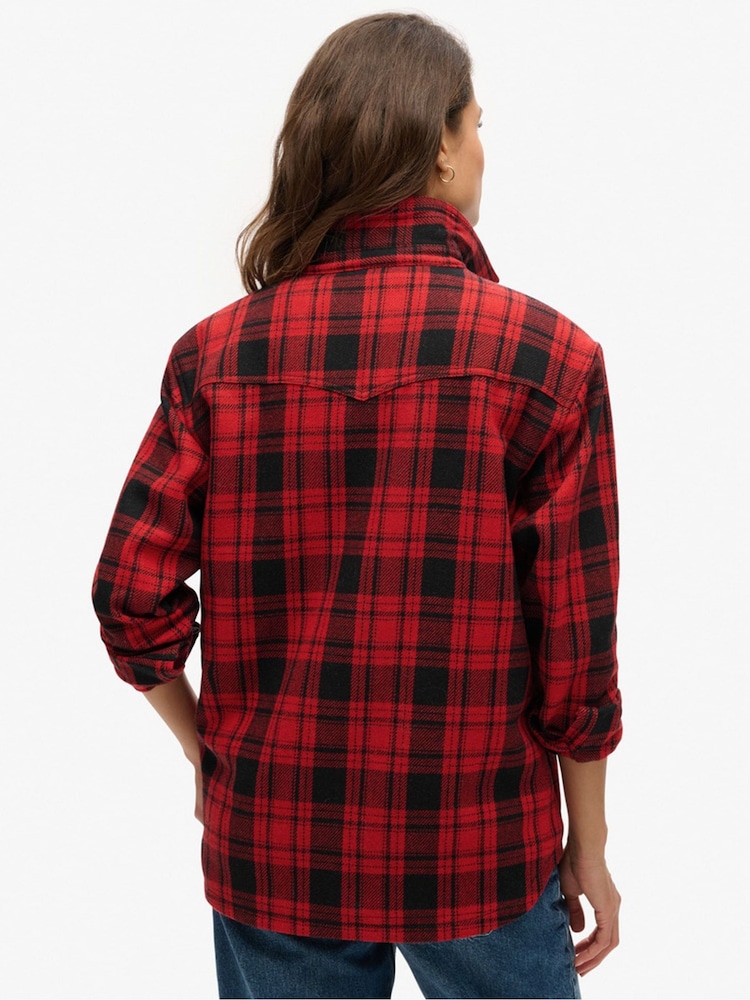 Superdry Искусственный мех клетчатый оверсайз - Image 2 of 6